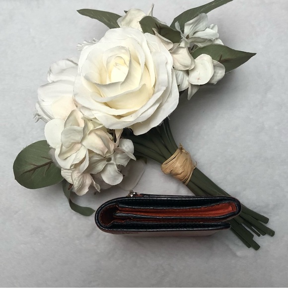 Loewe Orange Leather Bi-Fold Vertical Wallet,Size approx-5.5”x 3.75” - Picture 6 of 15